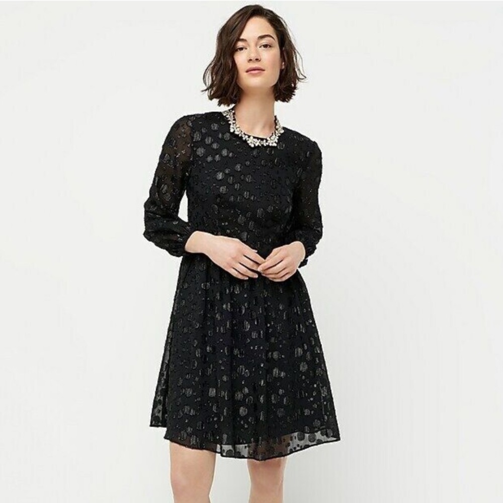 🆕J. Crew A-Line Dress with Metallic Dots